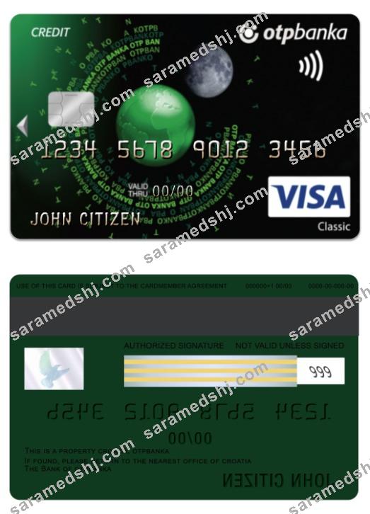 Croatia OTP banka visa classic credit card